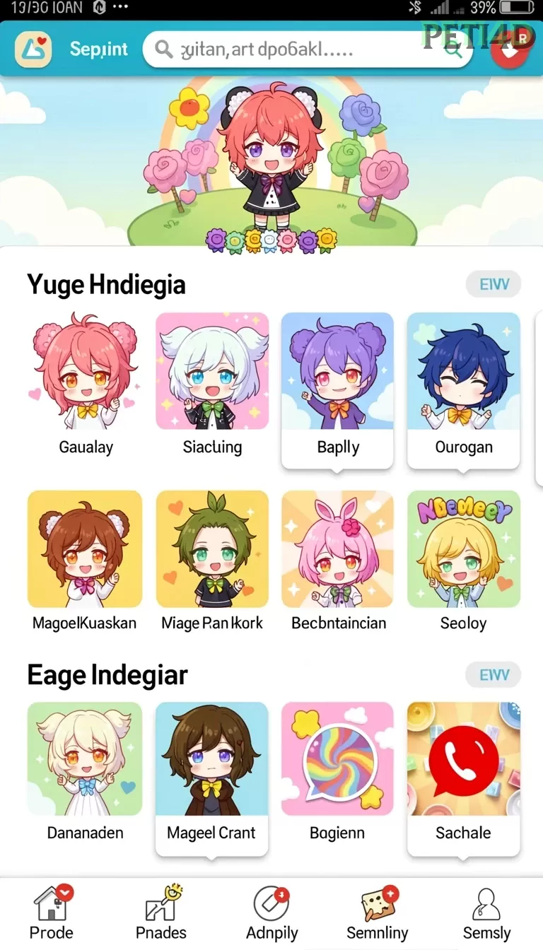 Galeri pratinjau visual peti4d build APK resmi terbaru